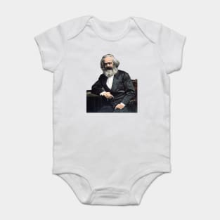 Karl Marx Colorized Portrait - Marxist, Socialist, Philosopher, Historical Baby Bodysuit